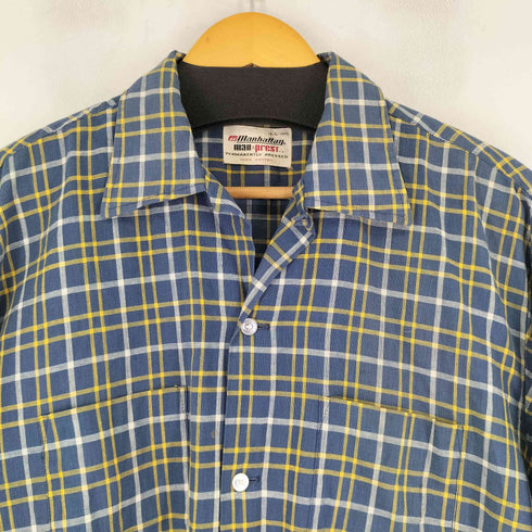 MANHATTAN 50-60S チェック L/S 開襟シャツ メンズ L