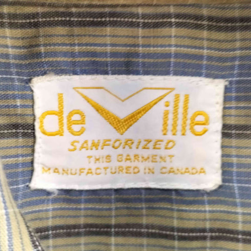 DEVILLE 60S チェック L/S 開襟シャツ メンズ