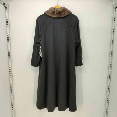 AUCH カシミヤ100 ミンクファー ロングコート レディース JPN:9号