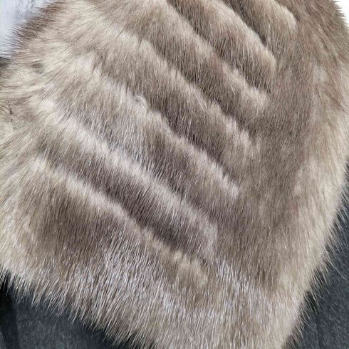 AUCH カシミヤ100 ミンクファー ロングコート レディース JPN:9号