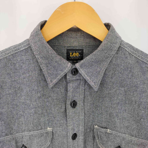 リー Lee ネコ目ボタン ダブルポケット シャンブレーシャツ メンズ import:S