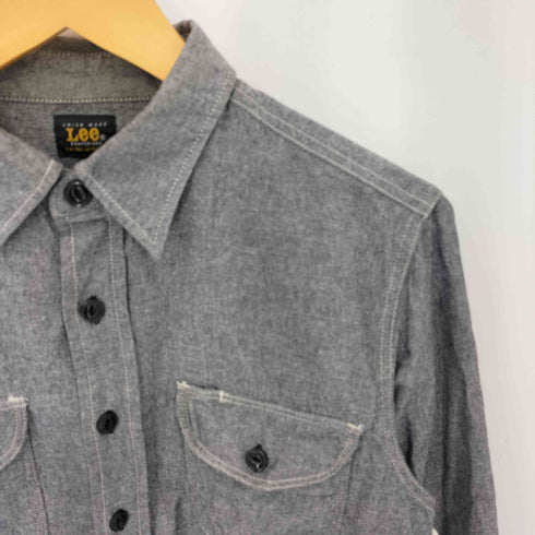 リー Lee ネコ目ボタン ダブルポケット シャンブレーシャツ メンズ import:S