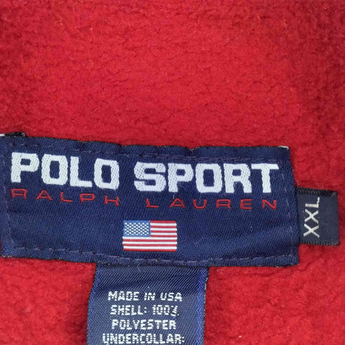 ポロスポーツラルフローレン POLO SPORT RALPH LAUREN 90S USA製 フリースジップアップスイングトップ メンズ XXL