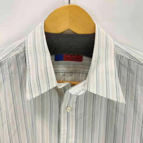 ウンガロ ungaro ストライプレギュラーカラーシャツ メンズ