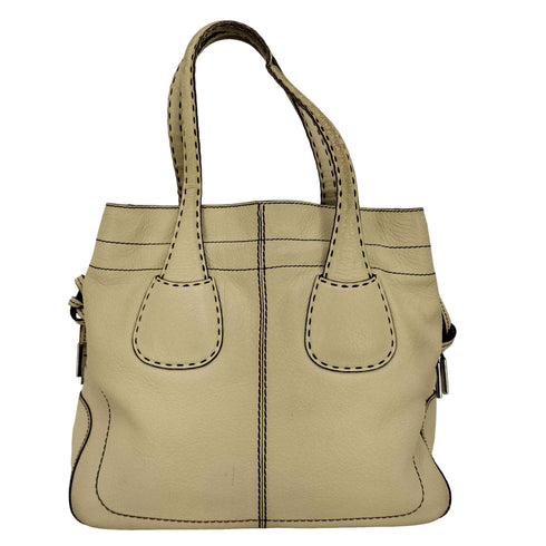 トッズ TOD’S ロゴ刻印 レザー ハンドバッグ レディース