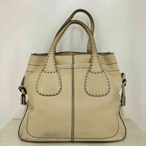 トッズ TOD’S ロゴ刻印 レザー ハンドバッグ レディース