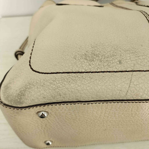 トッズ TOD’S ロゴ刻印 レザー ハンドバッグ レディース