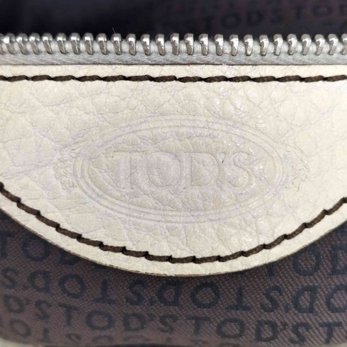 トッズ TOD’S ロゴ刻印 レザー ハンドバッグ レディース