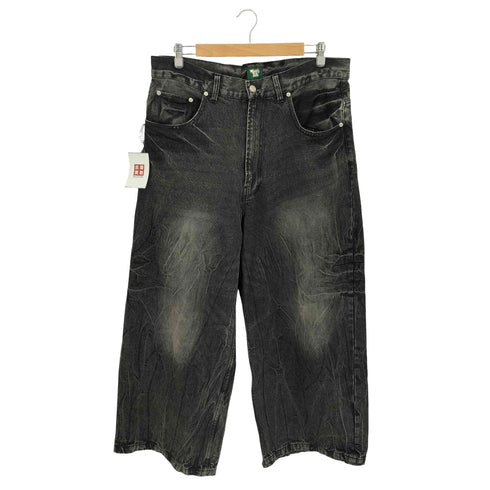 THAT'S LIFE バッグロゴ刺繍 ワイド バギー デニムパンツ STREET メンズ XL