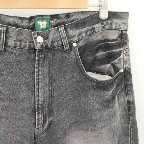 THAT'S LIFE バッグロゴ刺繍 ワイド バギー デニムパンツ STREET メンズ XL