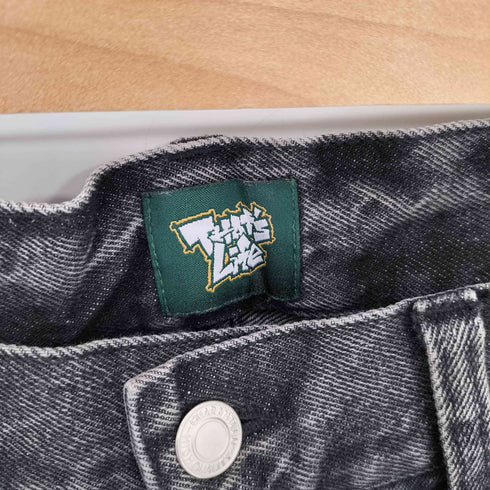 THAT'S LIFE バッグロゴ刺繍 ワイド バギー デニムパンツ STREET メンズ XL