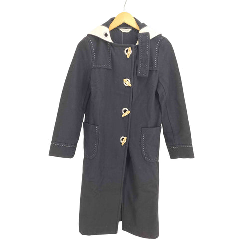 ロイスクレヨン Lois CRAYON ウール混 フーデッド ダッフルコート レディース import:M