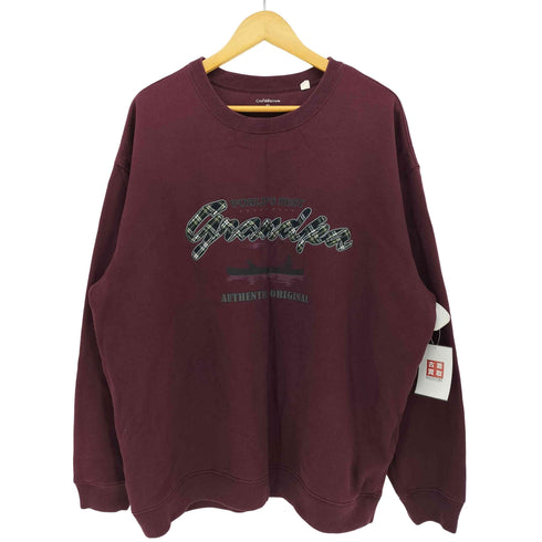 クラフトアンドバロー Croft&Barrow ロゴ アップリケ 刺繍 クルーネック スウェット メンズ import:XL