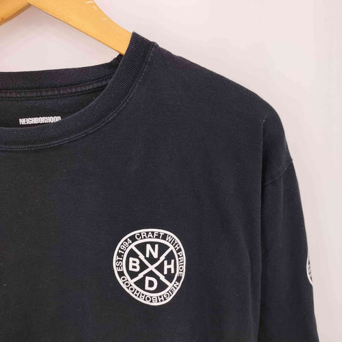 ネイバーフッド NEIGHBORHOOD 両面プリント スリーブロゴ ロングスリーブTシャツ メンズ import:M