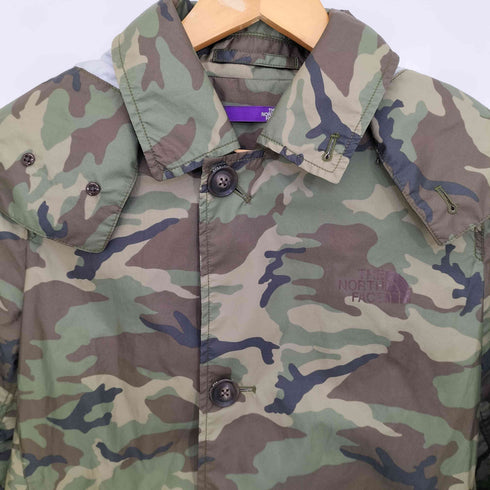 ノースフェイスパープルレーベル THE NORTH FACE PURPLE LABEL 迷彩 ナイロン フード付き レインコート レディース