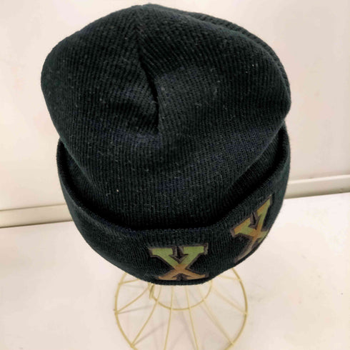 XX FOUR カモ 迷彩柄 ロゴ ビーニー ニット キャップ メンズ FREE
