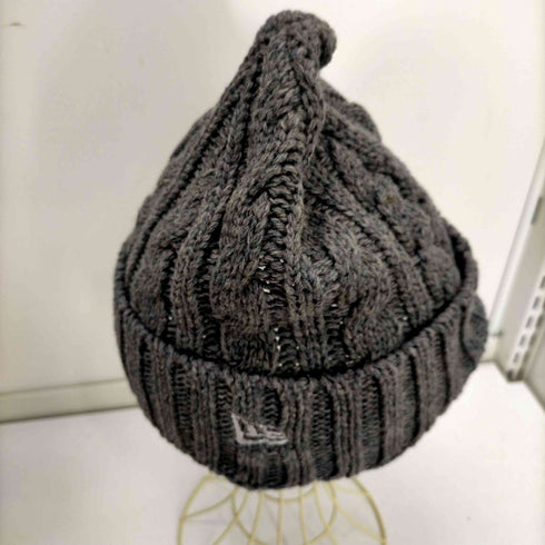ニューエラ NEW ERA ロゴ 刺繍 ローゲージ ケーブル ウール アクリル ニット ビーニー キャップ メンズ
