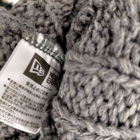 ニューエラ NEW ERA ロゴ 刺繍 ローゲージ ケーブル ウール アクリル ニット ビーニー キャップ メンズ