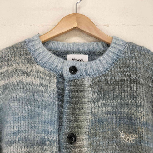 ヤンガーソング Younger Song ブランド刺繍 アクリルニットカーディガン メンズ JPN:L