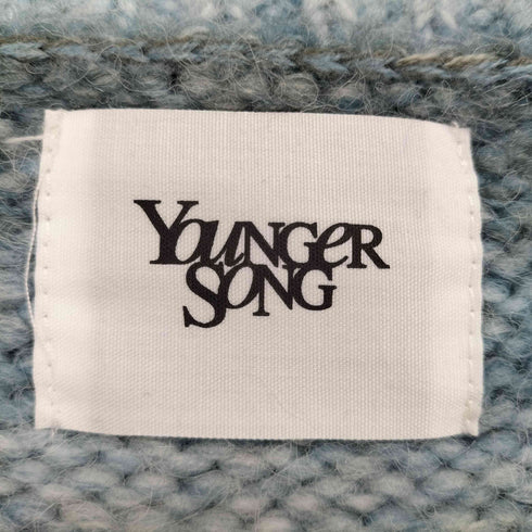 ヤンガーソング Younger Song ブランド刺繍 アクリルニットカーディガン メンズ JPN:L