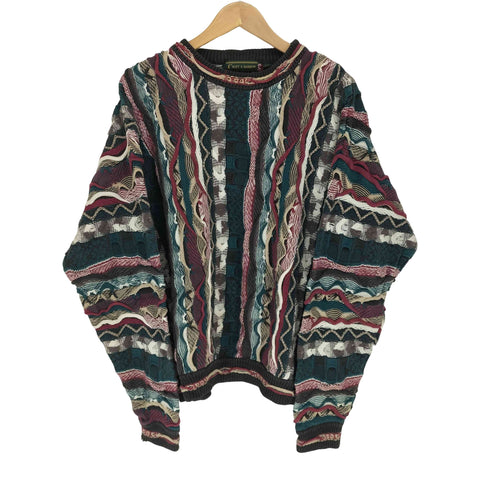 クラフトアンドバロー Croft&Barrow 90S コットン3Dニット メンズ import:L