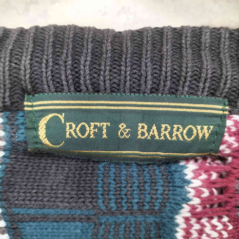 クラフトアンドバロー Croft&Barrow 90S コットン3Dニット メンズ import:L