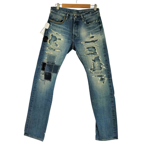 ヒステリックグラマー HYSTERIC GLAMOUR CPR加工デニム ストレートパンツ メンズ 31