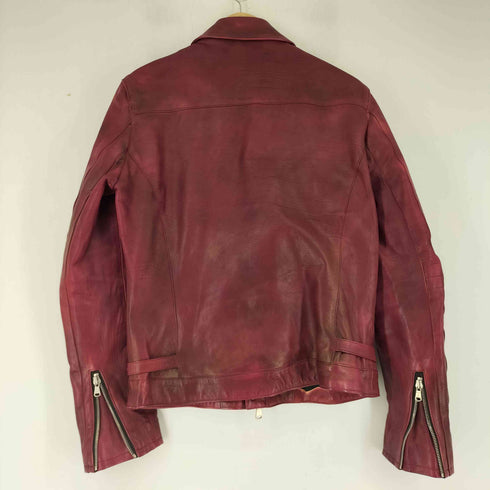 STRUM Burning dyed 地生フルタンニン カーフシュリンク シングルライダース ジャケット メンズ JPN:M