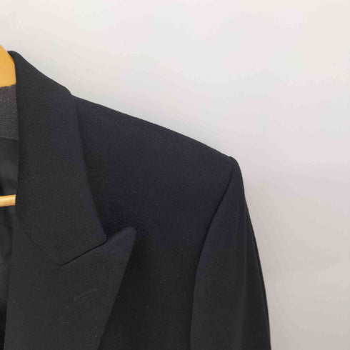 Pure Cashmere ダブルブレスト ピークドラペル チェスターコート メンズ S