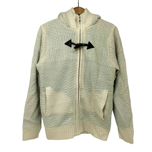 semantic design 00s Y2K トグル 裏ボア ジップアップ アクリル ニットパーカー メンズ JPN:M