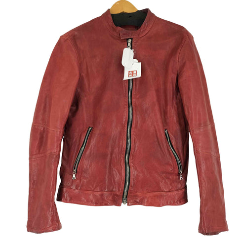 イサムカタヤマ バックラッシュ ISAMU KATAYAMA BACKLASH 牛革 ジャパンステアー製品染め シングルライダースジャケット メンズ JPN:3