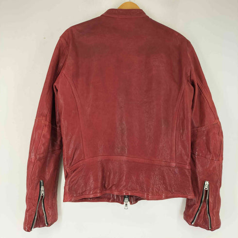 イサムカタヤマ バックラッシュ ISAMU KATAYAMA BACKLASH 牛革 ジャパンステアー製品染め シングルライダースジャケット メンズ JPN:3