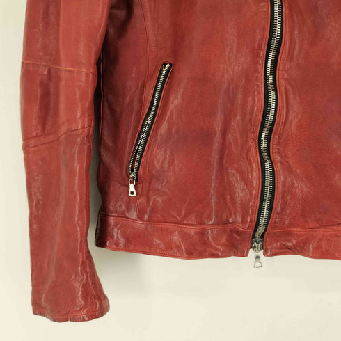 イサムカタヤマ バックラッシュ ISAMU KATAYAMA BACKLASH 牛革 ジャパンステアー製品染め シングルライダースジャケット メンズ JPN:3