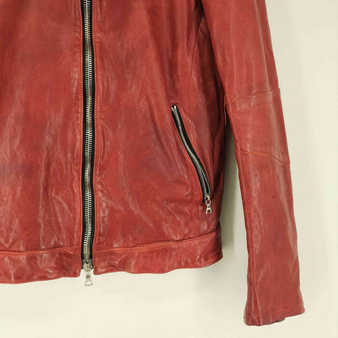 イサムカタヤマ バックラッシュ ISAMU KATAYAMA BACKLASH 牛革 ジャパンステアー製品染め シングルライダースジャケット メンズ JPN:3