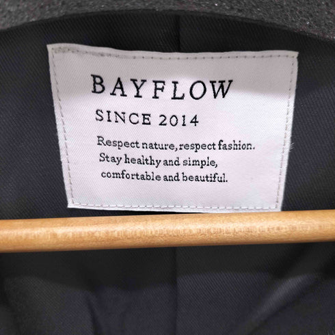 ベイフロー BAYFLOW チェック柄 ロングコート レディース FREE