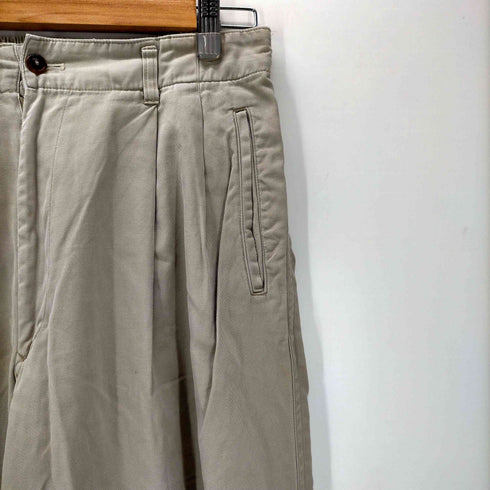 イッセイミヤケ ISSEY MIYAKE 90-00S 黒タグ 2タック コットン ツイル ワイド チノ スラックス パンツ メンズ