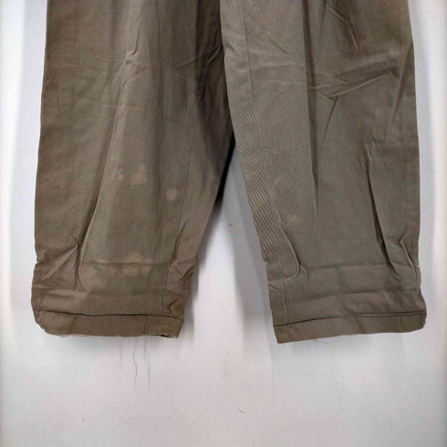 イッセイミヤケ ISSEY MIYAKE 90-00S 黒タグ 2タック コットン ツイル ワイド チノ スラックス パンツ メンズ