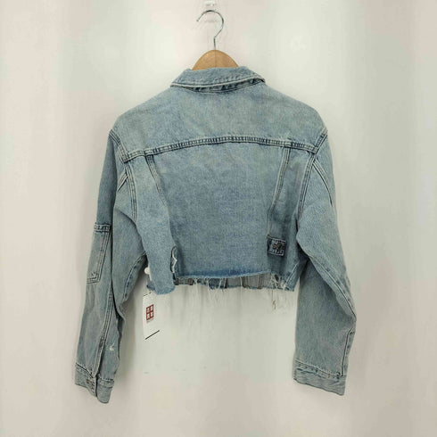ザラ ZARA クロップド 短丈 デニムジャケット レディース import:XS