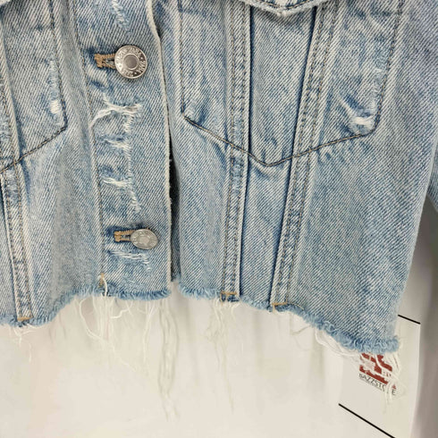 ザラ ZARA クロップド 短丈 デニムジャケット レディース import:XS