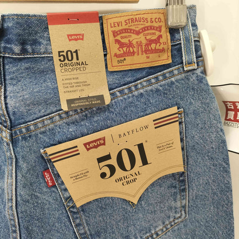 リーバイス Levis 別注 501 ORIGINAL CROPPED ストレートデニムパンツ レディース W28