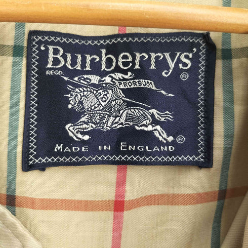 バーバリーズ BURBERRYS 90S 裏地ノバチェック 比翼 ステンカラーコート メンズ