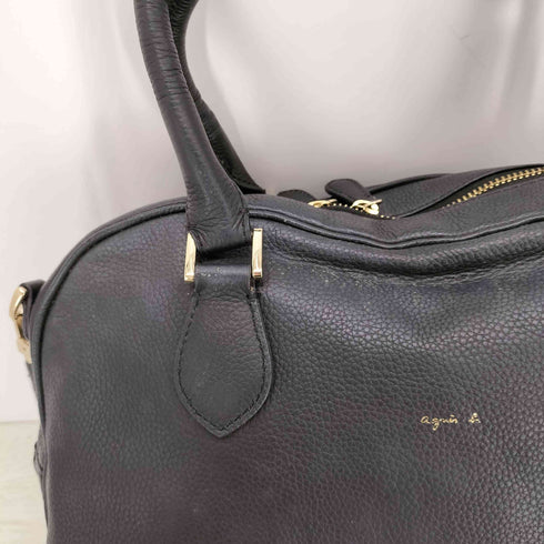 アニエスベー agnes b. 2WAY レザーショルダーバッグ レディース