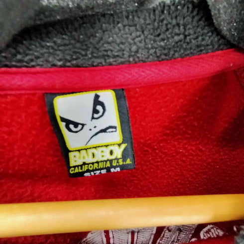 バッドボーイ BADBOY 00S パイル地 フリース 両面刺繍 ラグラン スウェット Y2K メンズ JPN:M