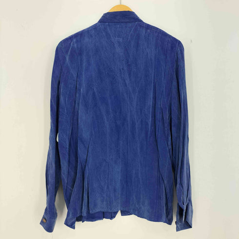 Saint Germain PARIS 80s USA製 レーヨン フリンジ スエードシャツ レディース import:M