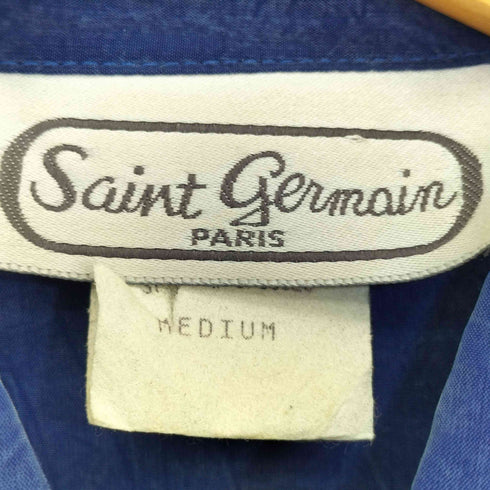 Saint Germain PARIS 80s USA製 レーヨン フリンジ スエードシャツ レディース import:M