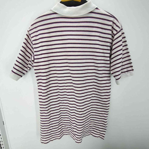 ポロバイラルフローレン Polo by RALPH LAUREN 90S ポニー刺繍 ボーダー S/S ポロシャツ 鹿の子 メンズ import:M