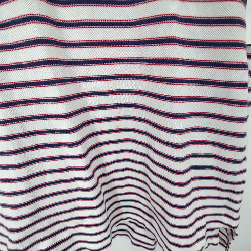 ポロバイラルフローレン Polo by RALPH LAUREN 90S ポニー刺繍 ボーダー S/S ポロシャツ 鹿の子 メンズ import:M