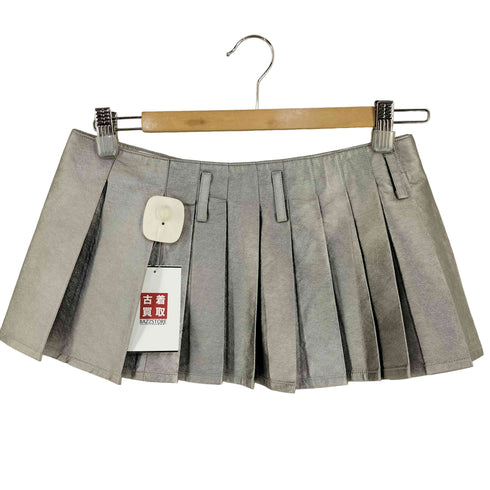 SIMPLE PROJECT SILVER MINI SKIRT PANEL レディース