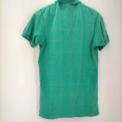 ポロバイラルフローレン Polo by RALPH LAUREN 90S USA製 ポニー刺繍 グラフチェック S/S ポロシャツ メンズ import:M