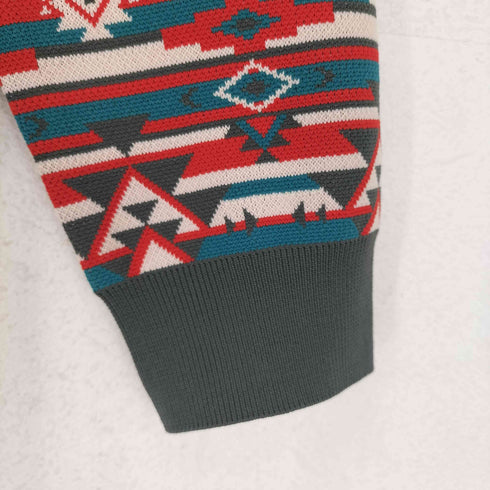 ピン ping ネイティブ柄 クルーネックニット プルオーバー レディース JPN:M